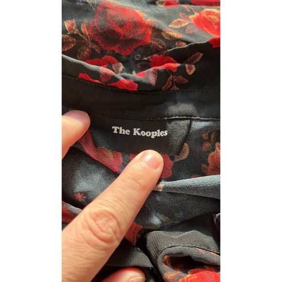 THE KOOPLES FLORAL SHEER BUTTON UP BLOUSE OVERSIZED FIT XXS - Picture 7 of 10